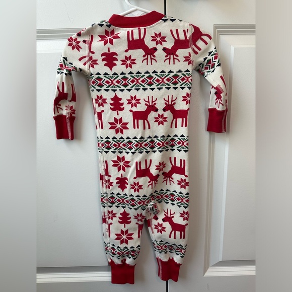 Hanna Andersson Baby Holiday Zip Sleeper Dear Deer (Size 75/12-18 Months) - Picture 3 of 4